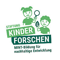 Das Logo der Stiftung Kinder forschen mit Unterzeile